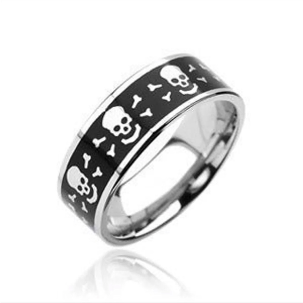 Skull & Crossbones Gothic Stainless Steel Ring